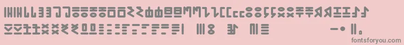 More about GENР RICA PRIMITIVA 01 Font GENР RICA PRIMITIVA 01 Font – Gray Fonts on Pink Background